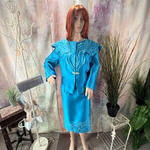 📌Tally Taylor Extravagant & Elegant for Special Occasion Penicl Skirt Suit